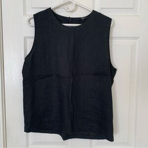Quince Sleeveless Linen Top L